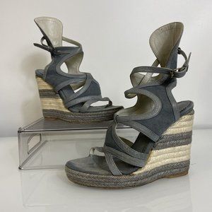 Balenciaga Denim Wedges Sz 37 (Read Description)